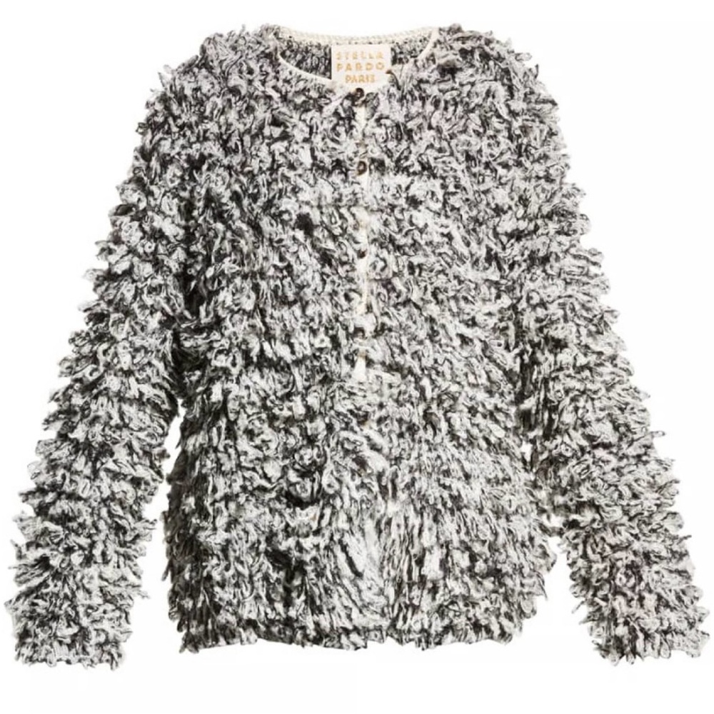 STELLA PARDO PARIS Royal Baby Alpaca Hand-Knit Cardigan – OS